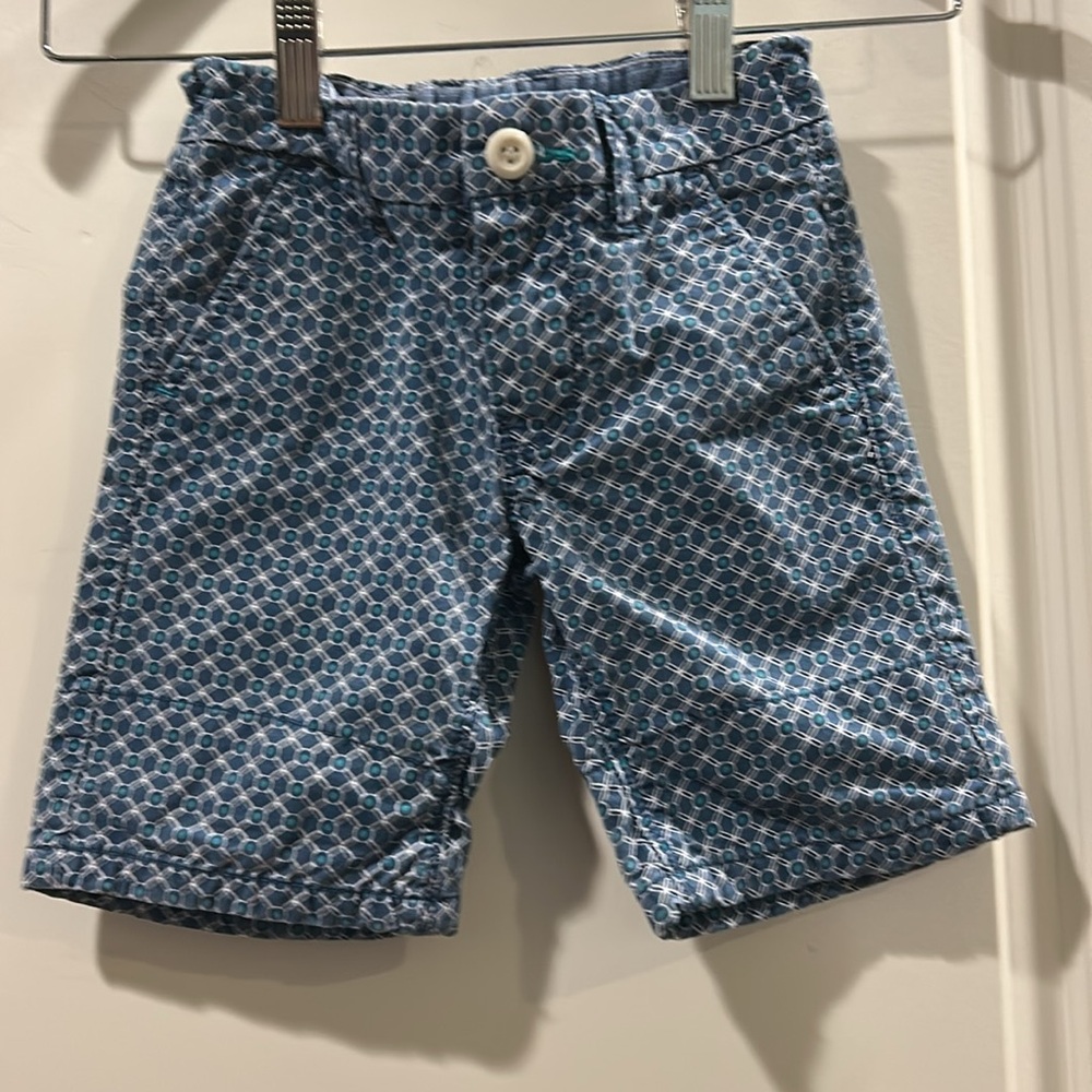 Next pattern print ZipUp Shorts adjustable waist/can cuff legs/pockets boy 3yrs